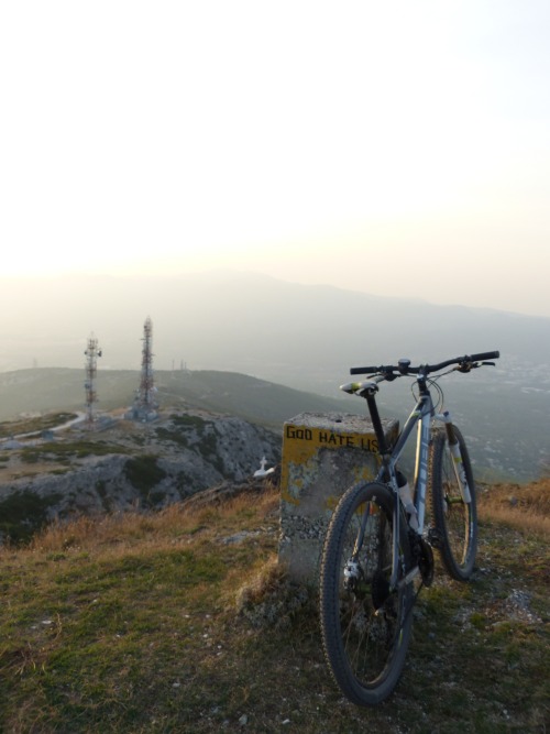 globe-citizen:  “God hates us” - Top of Pendeli Mountain (1109 m), Attiki, Greece