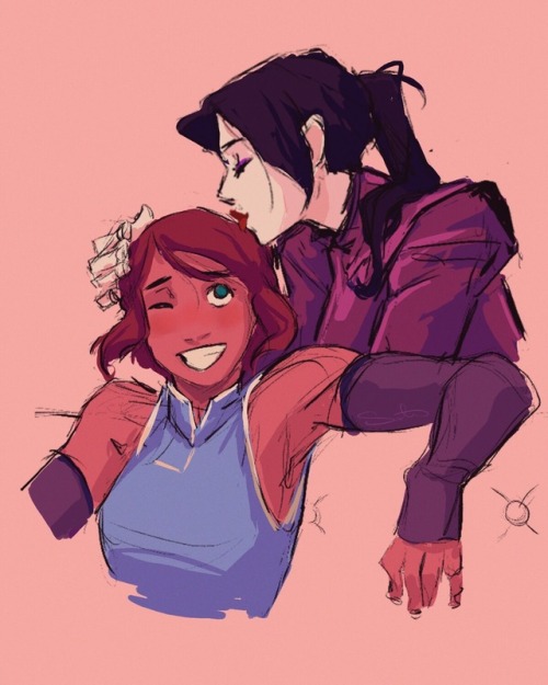 samanthadoodles:Korrasami sketch drop 💫 <3 <3 <3