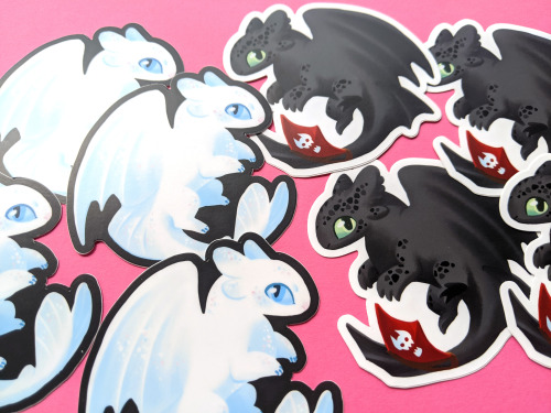 New stickers are here. :) They’re cute! Going to try printing this art as wood pins too&he