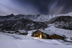 morethanphotography:  Beaupraz under the moonlight by BenjaminGuesnon