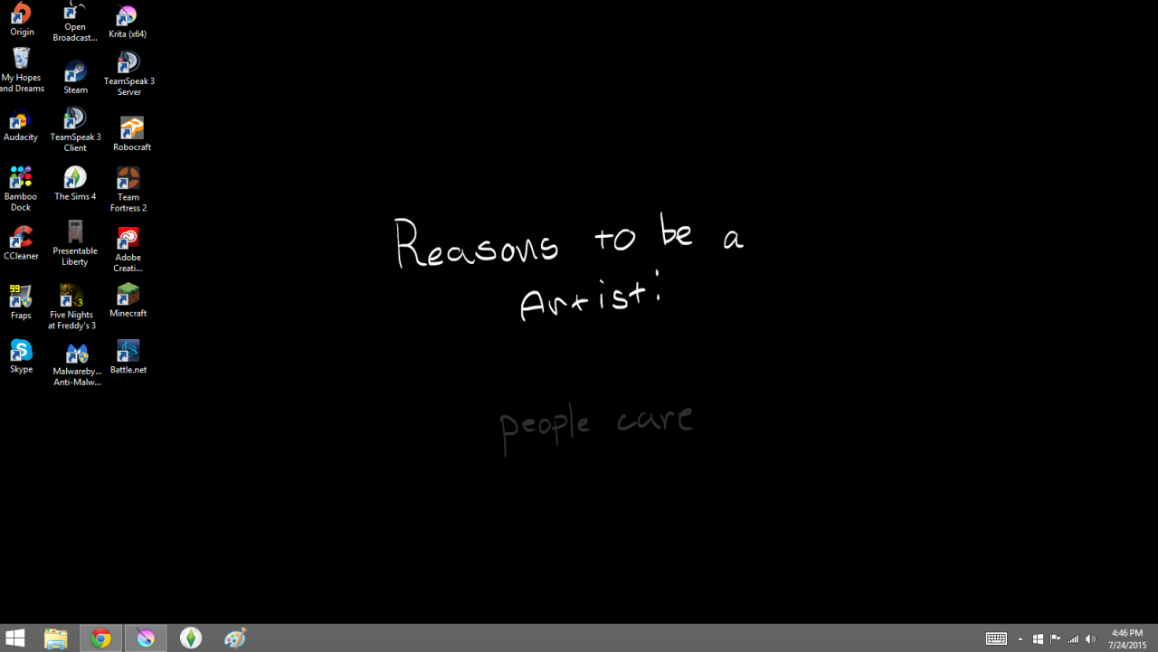 Reblog with your desktop background, no cleaning!