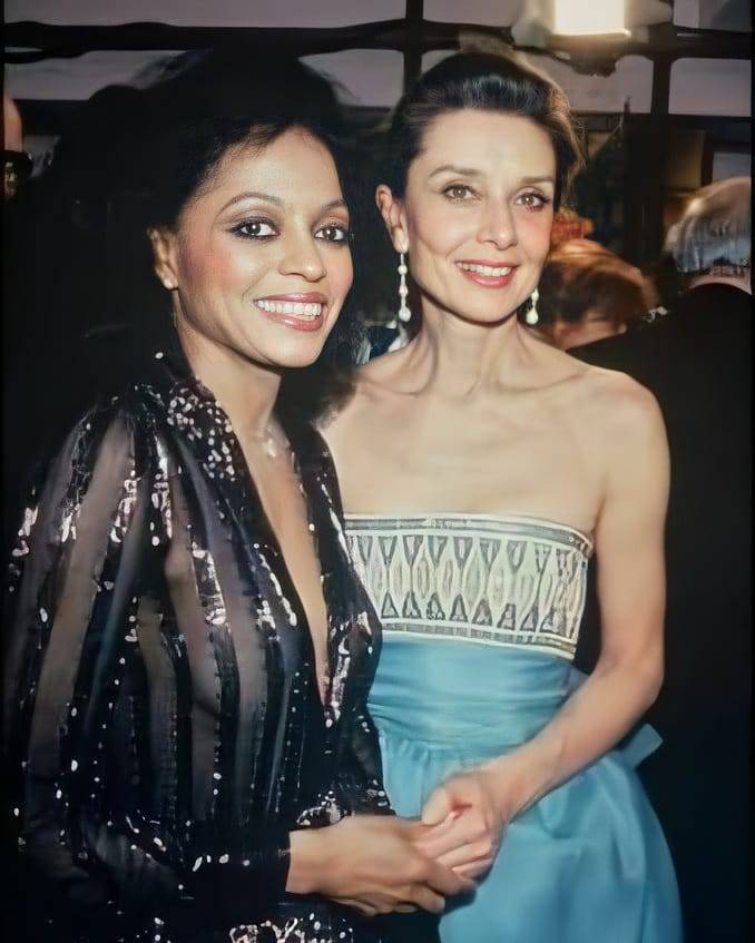 Audrey Hepburn Eternally" on Tumblr: Audrey Hepburn and singer Diana Ross  in the 80s