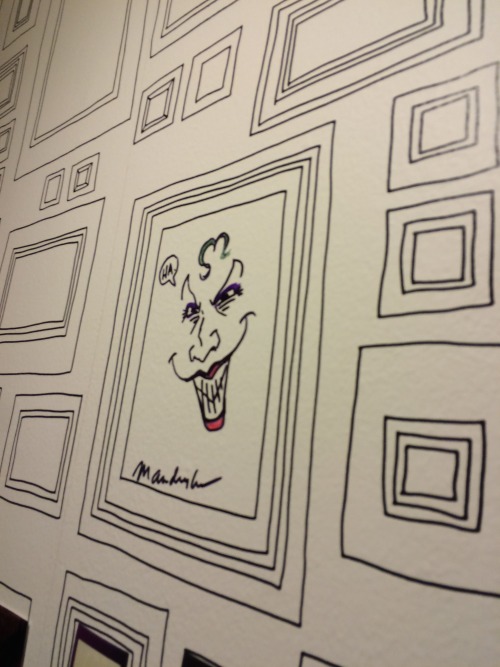 kellysue:
“ brianmichaelbendis:
“ One of the highlights of the weekend was kellysue and mattfractionblog party where great comic artists filled in their hallway comic panel wallpaper.
that’s Matt Wagner, skottieyoung, tony moore, Matthew clarke and...