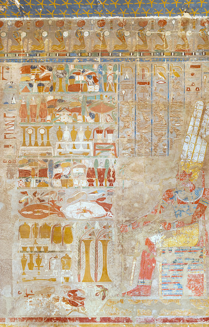 awesomepharoah:  Reliefs in the Temple of Queen Hatshepsut, Deir el-Bahari, Egypt * 