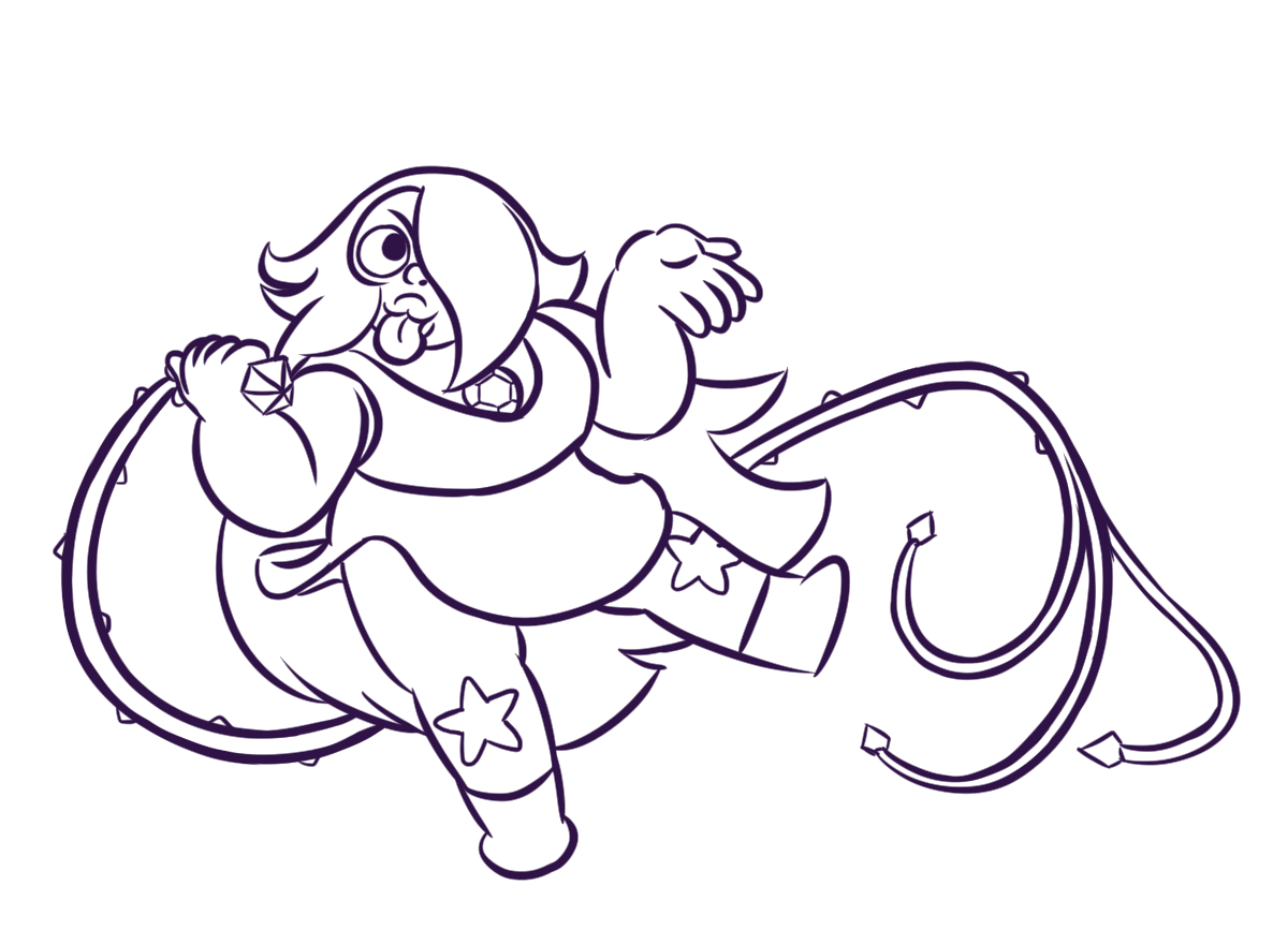 bropocalypse-draws:  A methyst. someday I’ll think of a cool pose for Pearl…