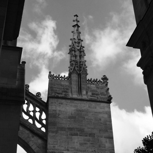 Contrefort battant, cathédrale, Bordeaux, Gironde, 2017.