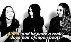 thebandhaim:Baby Haim wore moon boots in middle school 