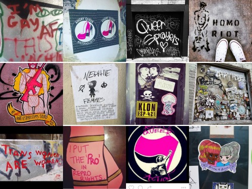 montreallezboi:Queer graffitis from all over the world! Lezboï support! ///artists: Starchildstella,