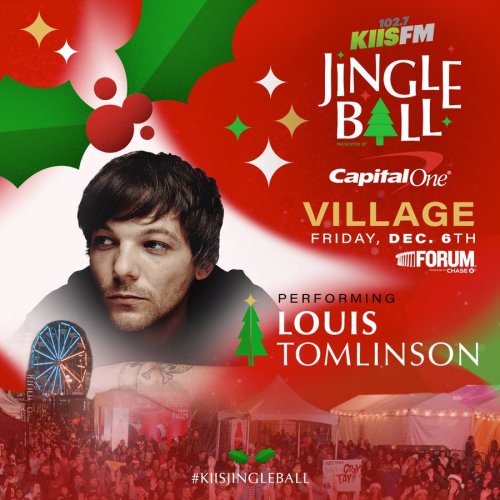 @1027KIISFM .@Louis_Tomlinson&rsquo;s performing at our FREE #KIISJingleBall Village on 12/6!What so