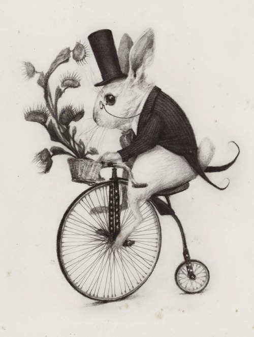 audreybenjaminsen: This little delivery rabbit has been riding around in my head for quite a while. 
