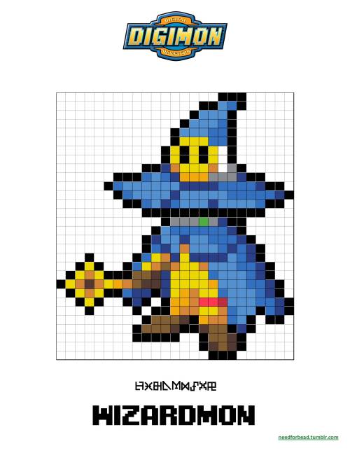 Digimon:  WizardmonDigimon is owned by Saban, Toei Animation, and Bandai.Find more Digimon perler be