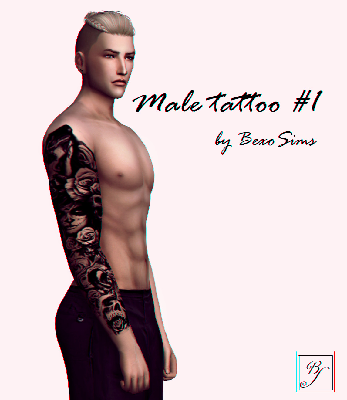 The Sims Resource  Body Male Tattoo 3