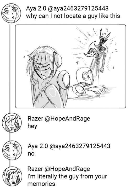 Blooper.This is the entire plot of my Razaya AU idea. But in meme format.