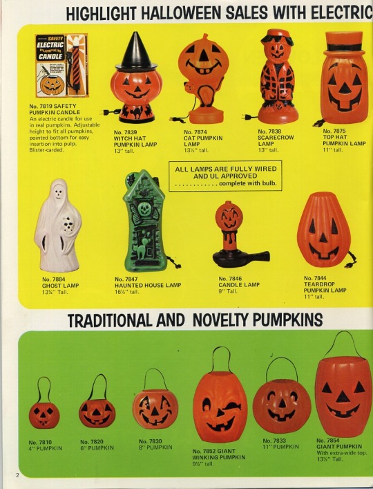 1972 Bayshore Halloween Catalog via Dan Goodsell on Flickr. I own the “Cat Pumpkin Lamp”, and it still works great!