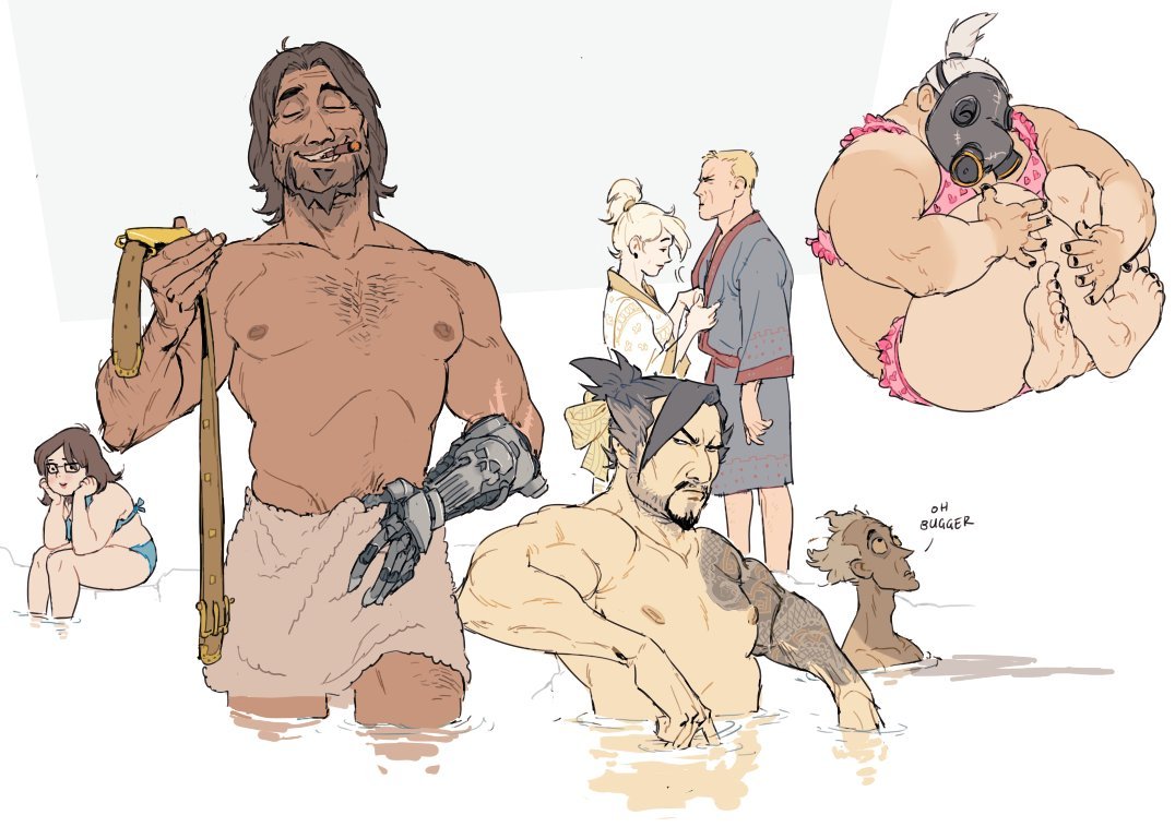 damoclesangel:  Overwatch: the obligatory hot springs episode by   Jesstlé Toll