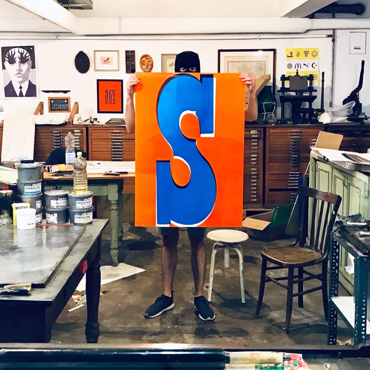 Giant letterpress experiment in collab with 5X Letterpress