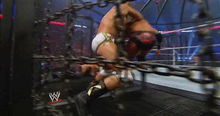 dixiewildflower:  Drew throwing Wade through the plexi-glass!   Drew really deserves