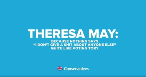 oh-glasgow:The Tories’ latest advert is surprisingly truthful.