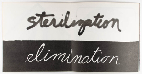 Sterilization, Elimination by Nan Becker, 1980 from the Visual Studies Workshop Independent Pre