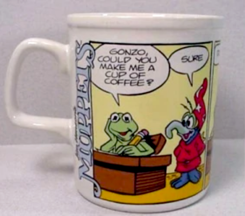 In 1983, Enesco produced two sets of mugs featuring Muppet cartoons. The first set pictured above wa