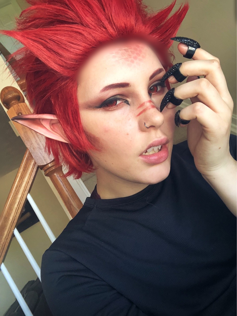 organisere Hele tiden udvikle Makeup test run for dragon Kirishima for ren faire... - Hey! Hey! Heyyyy!!!