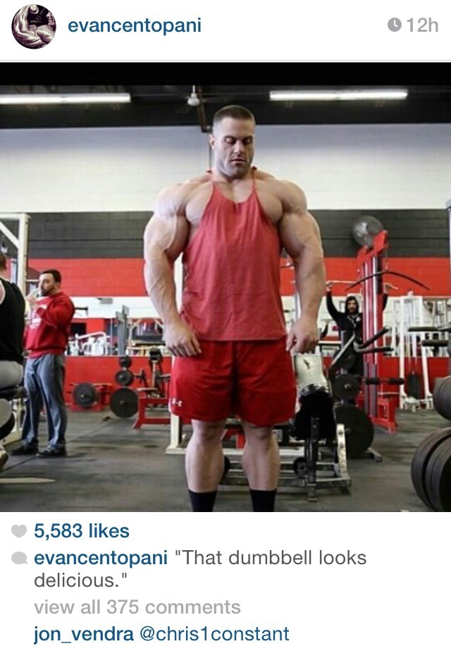 Evan Centaponi - No comment really needed, prepping for the Arnold has got to be