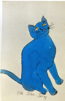 nevver:  One Blue Pussy,  Andy Warhol’s Cats 