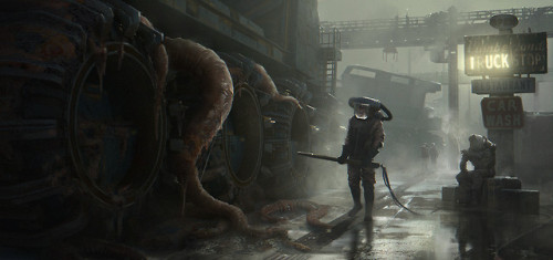 ionlands:  Cleaning the monster truck, concept by Yury Ostapchuk