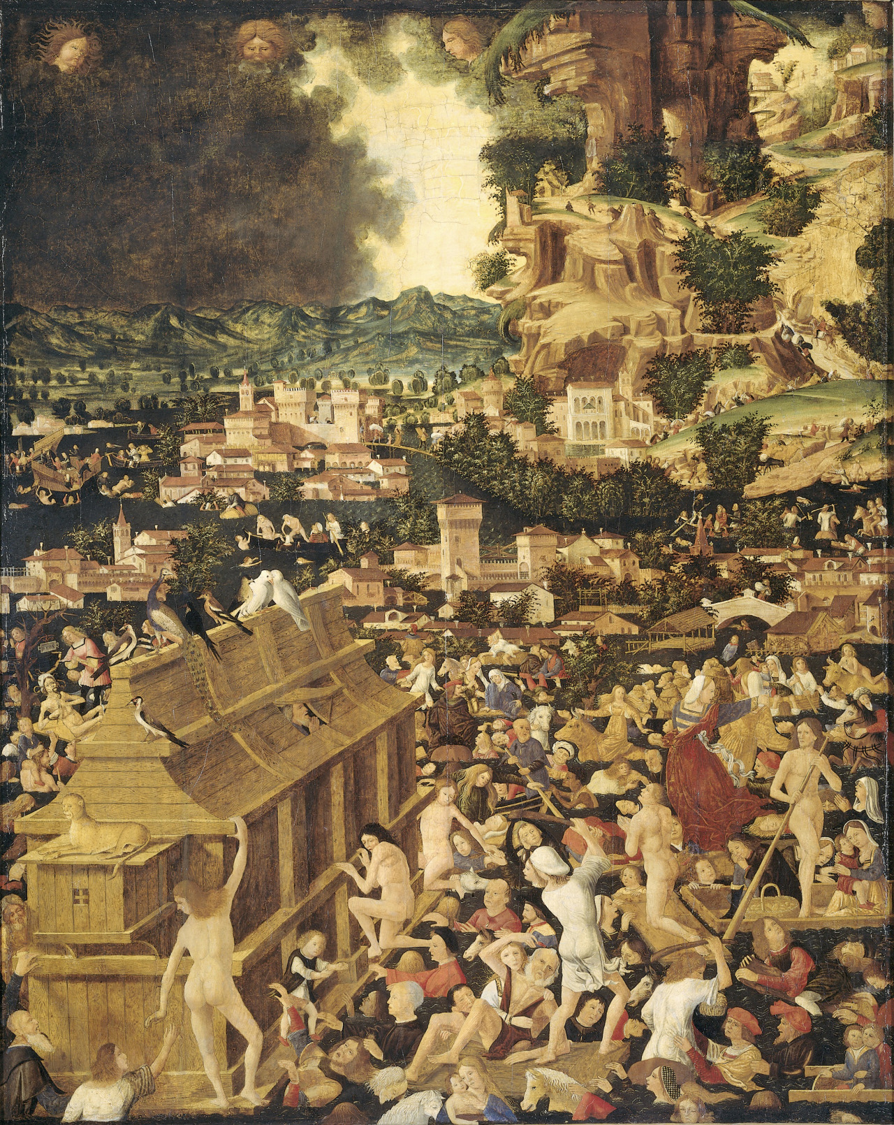 Anonymous, The Great Flood, approximately 1450 - 1499, oil on panel, 122 cm x 98