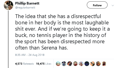 raimagnolia: paprikanoir:  jonkakes:  gahdamnpunk: “One must respect the game”, but when is French Open going to respect Serena?!  She is the literal personification of an omnipotent deity taking the court, you should be so lucky at to have her grace