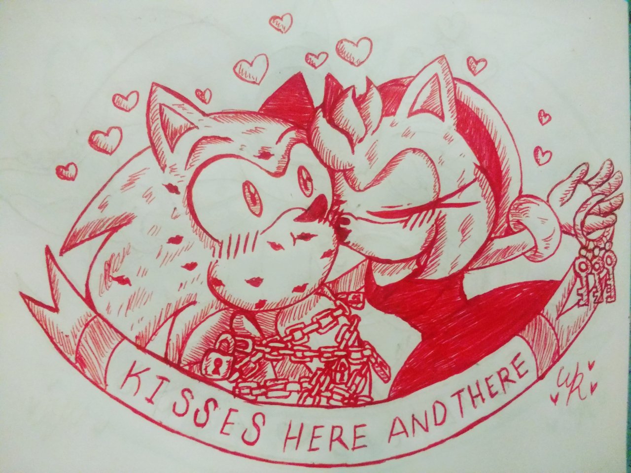 WattsonRose — Little Kiss Redraw sonamy comic :3