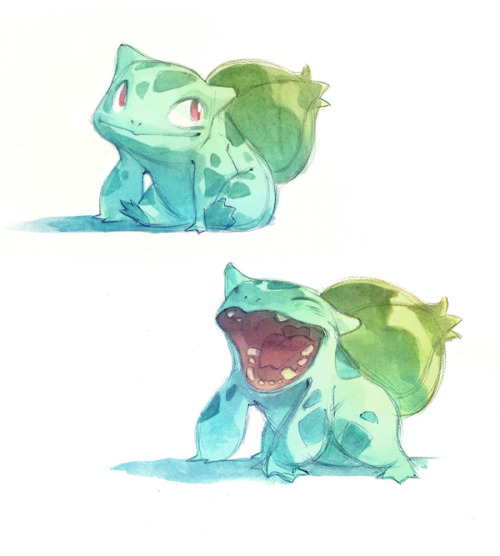 blue-sky-sapphire: The Original StartersWatercolour Pokémon by Nicholas Kole [behance], shared with 