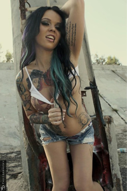 tattooedladiesmetal:  Brittany Lynn