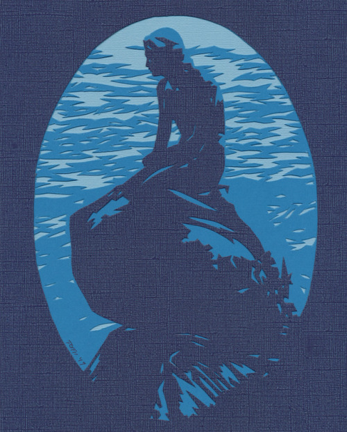 Recut the Mermaid at 8 x 10 and added two additional color variations