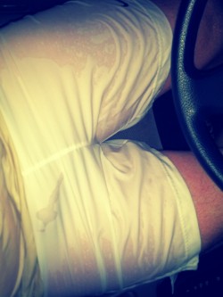 visiblepenisline:  Caught in a downpour on a run with white shorts on.  Oops…