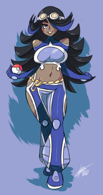 grimphantom:  bigdead93:  Morning drawing of Shelly(Izumi) from the Ruby and Sapphire remakes! I took a moment to look at her old design and I was like;”Wow.  This is like, not even the same person.” lol  Looks like her design was well received