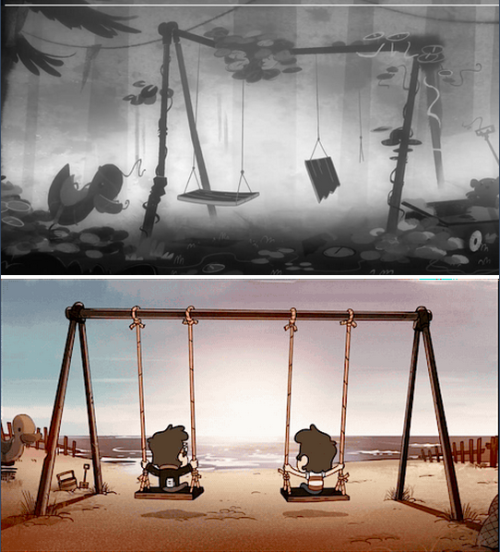megamadridista4life:IT’S THEIR SWING FROM THE BEACH FROM “DREAMSCAPERS”.