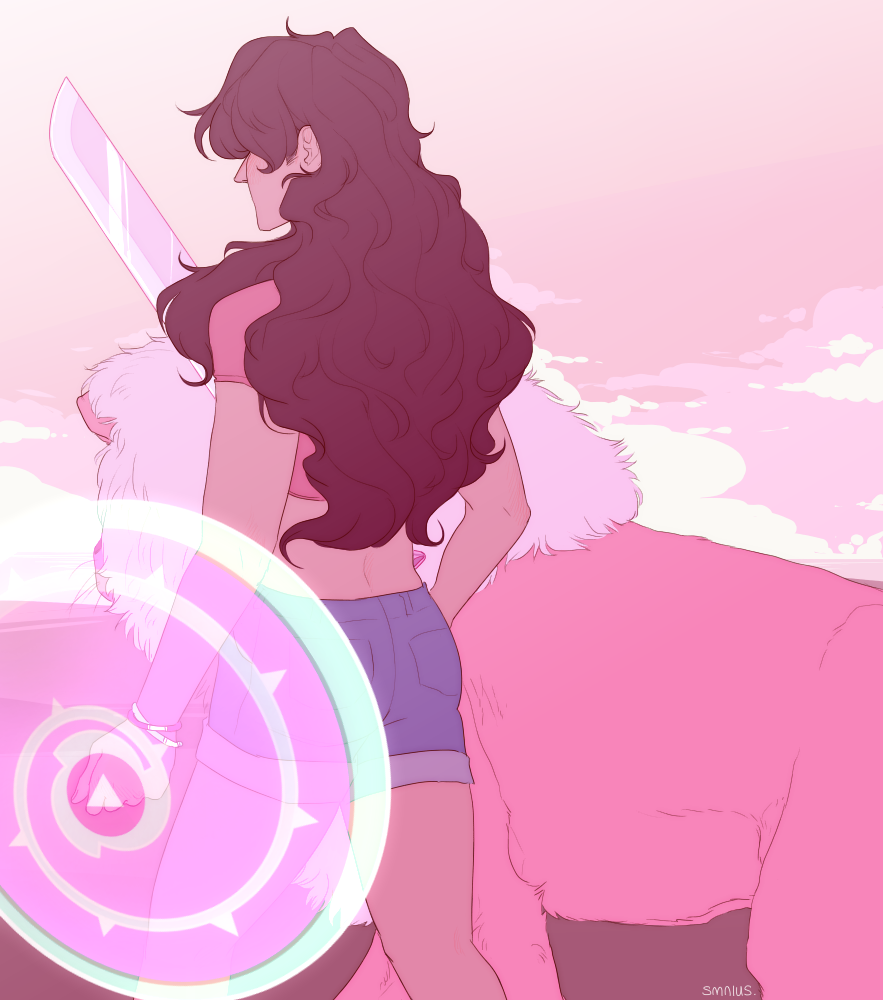 smnius:  A re-draw of Stevonnie from that scene in crack the whip  Cause they just