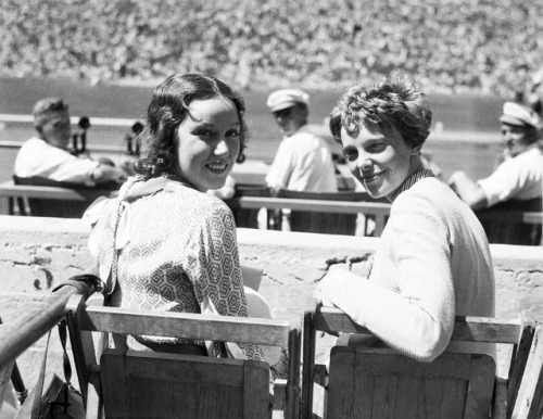 missclarabow:Fay Wray and Amelia Earhart, 1932