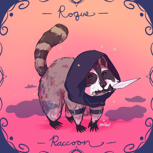 Backyards & Trash Cans Series: ROGUE RACCOON Yes you can buy it on a shirt