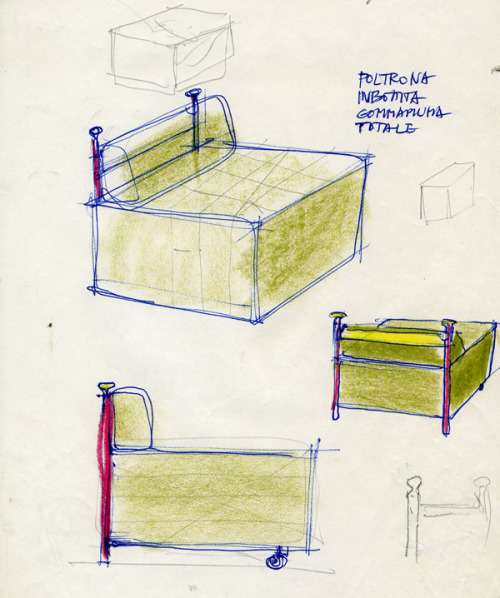 Achille and Pier Giacomo Castiglioni, armchair Cubo for Meritalia, 1957. Photos Meritalia