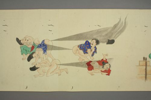 red-lipstick:Over 150 years ago a group of anonymous Japanese artists created a 34-ft long scroll ti