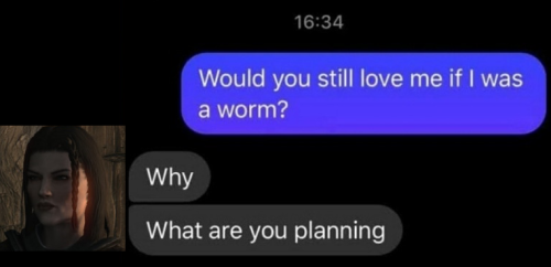 would you still love the dragonborn if they were a worm