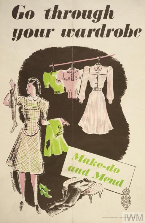 Clothes rationing began in June 1941. In 1942, the Board of Trade launched the Make Do and Mend Camp