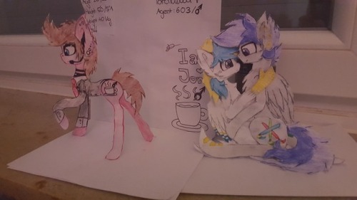 I made you and Cirrus as little 3D project The pink pone is my oc, he is 5'1 feet dont know why he 