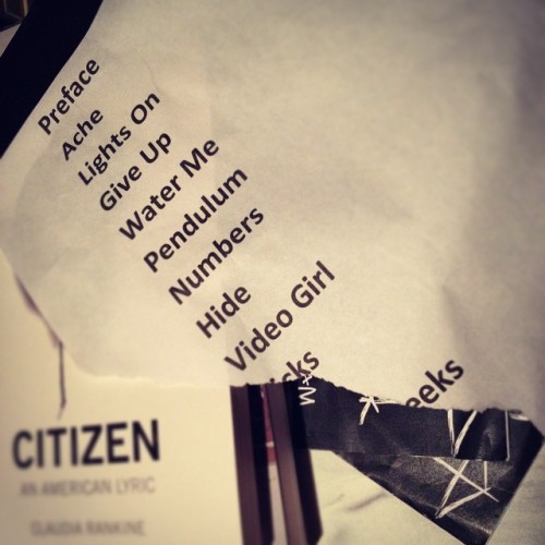 FKA Twigs #setlist, game used and torn at the bottom but I’m keeping it. #fkatwigs