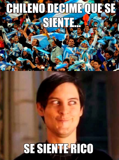 jaidefinichon:  Puta que es rico ser campeon y mas encima los muchachos se pitearon a Argentina de pasada xD