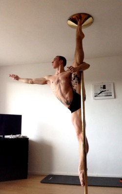 nopainnopolegain:p0le-dance-and-fitness:Training for the German Pole Sport Championship in June, 2015.  wow