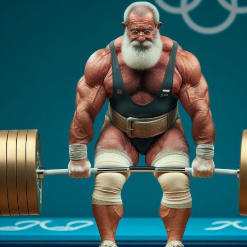 More Elderly Weightlifter
