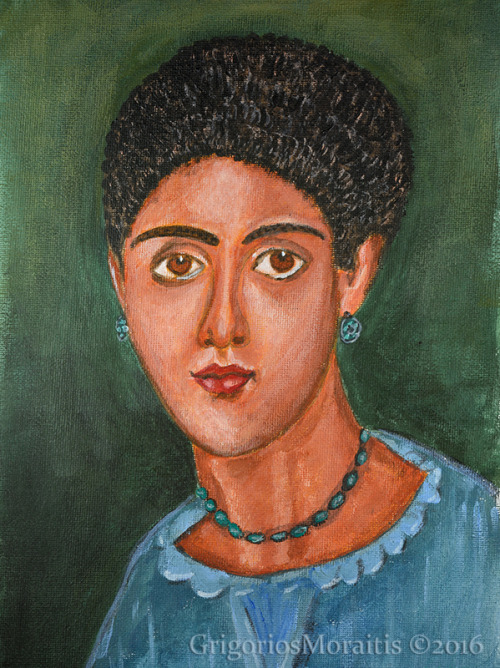 Princess Portrait - Acrylic on canvas inspired by Byzantine and Fayum art.
shop Art Prints & home decor